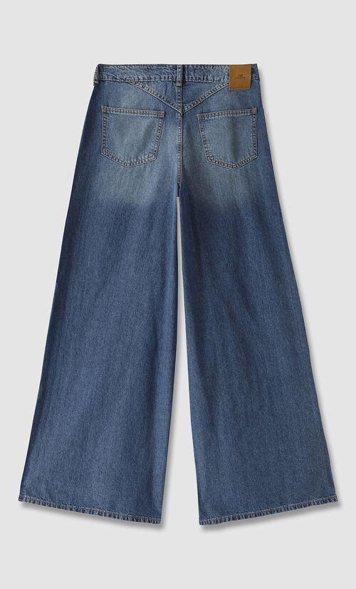 Jeans Wide Leg Azul Acero